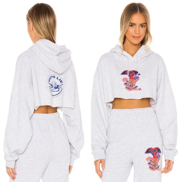 Boys Lie Tops - boys lie cropped sweatshirt